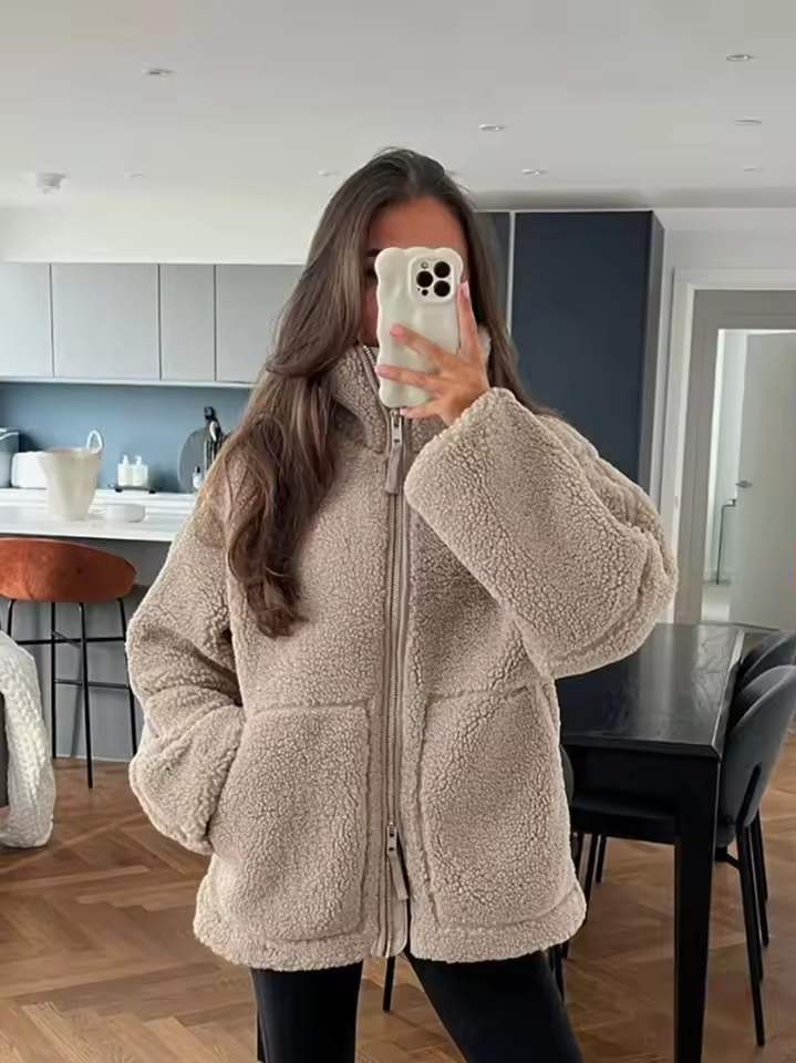 Women's Teddy Fleece Winter Jacket | Cozy Coat