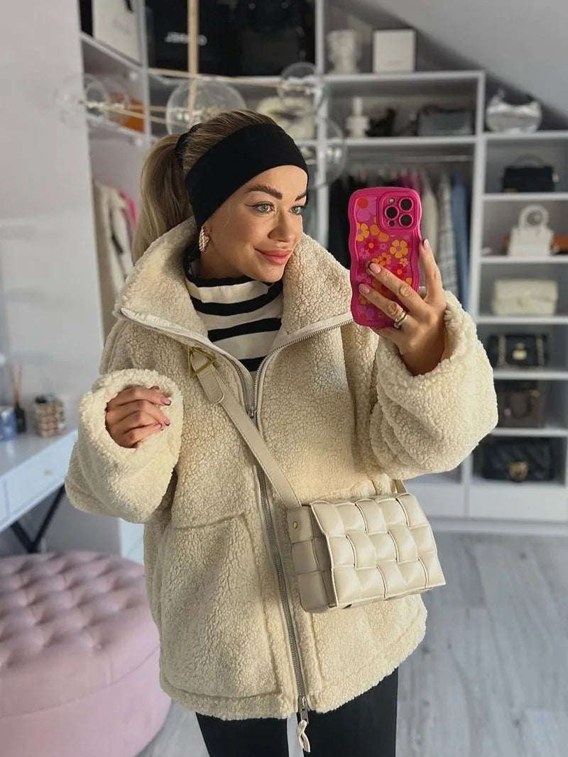 Women's Teddy Fleece Winter Jacket | Cozy Coat