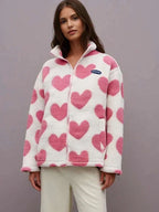 Women's Heart Fleece Winter Jacket | Warm Coat