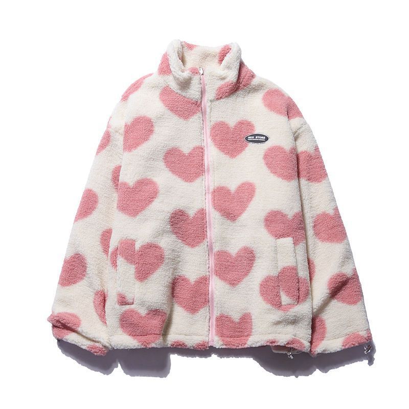 Women's Heart Fleece Winter Jacket | Warm Coat
