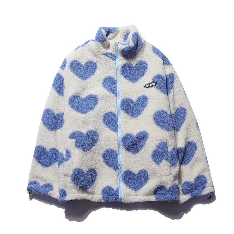 Women's Heart Fleece Winter Jacket | Warm Coat