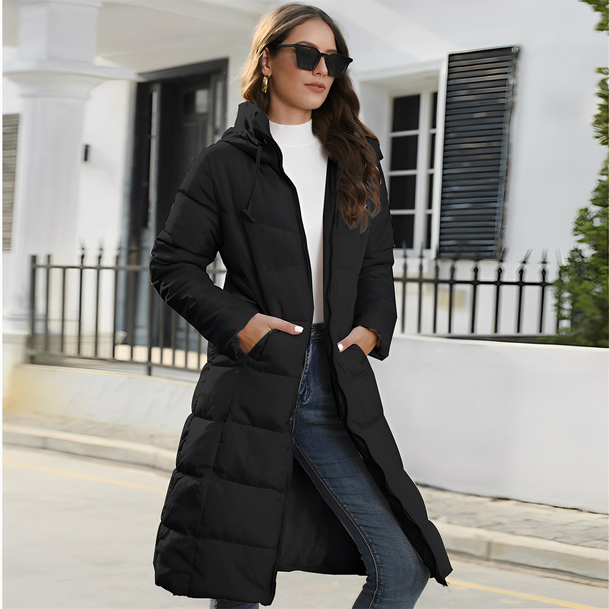 Women's Slim Fit Padded Winter Coat | Hooded Jacket