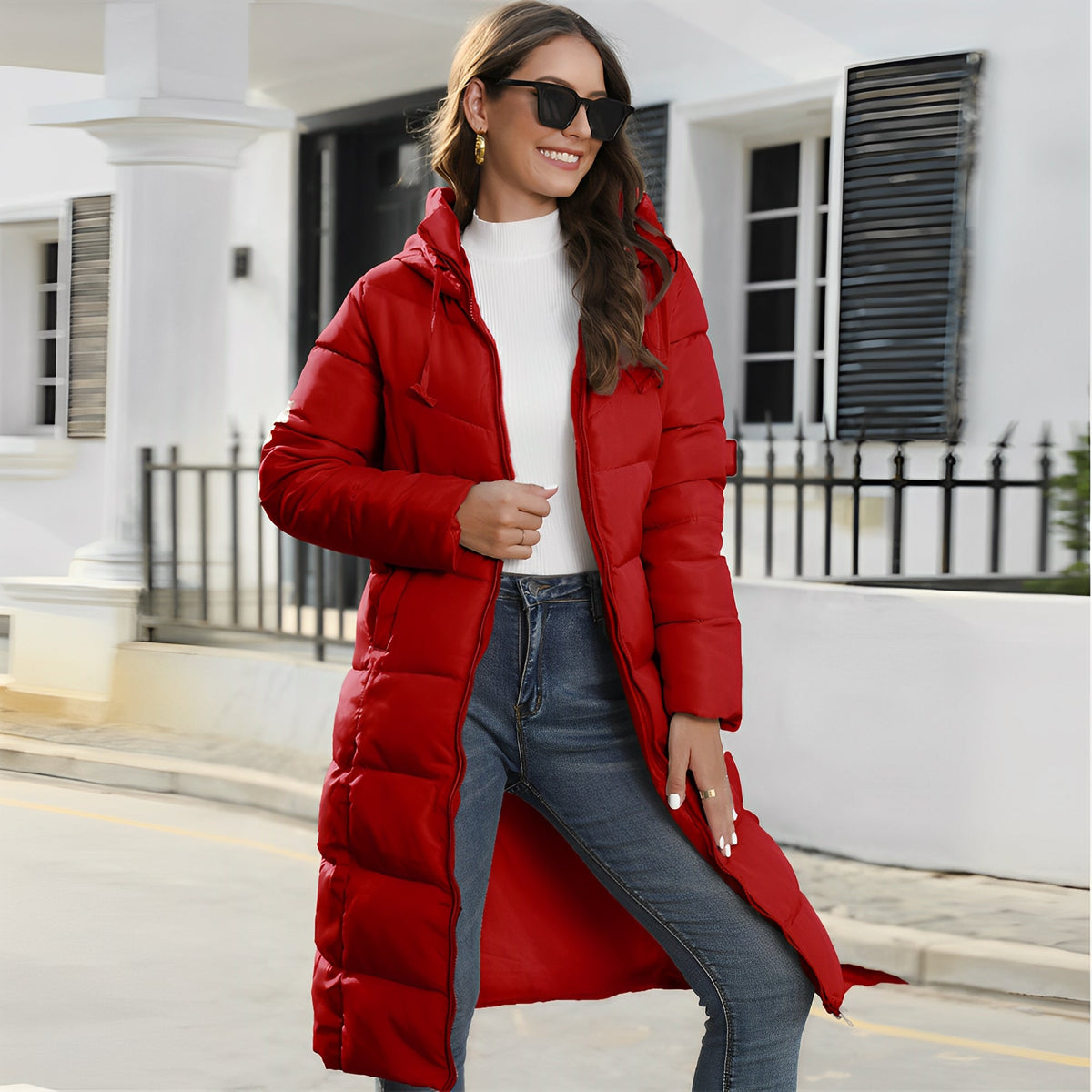 Women's Slim Fit Padded Winter Coat | Hooded Jacket