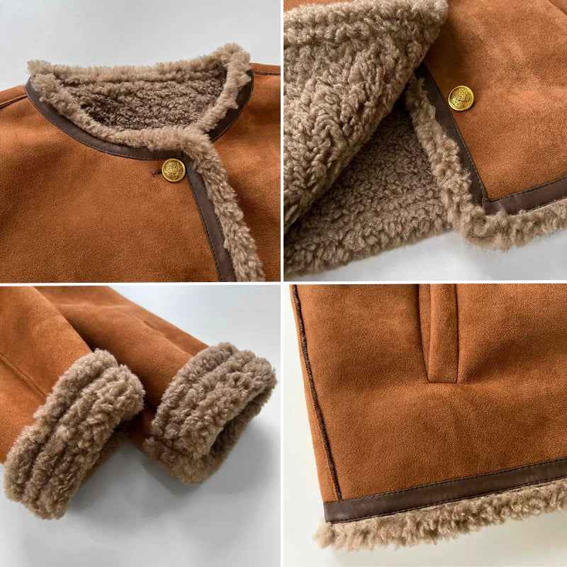 Women's Winter Shearling Jacket | Warm Luxury Insulated Coat