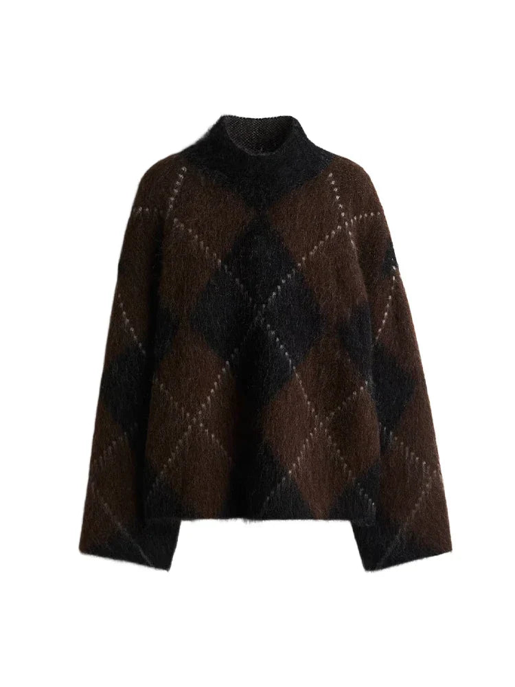 Women’s Argyle Knit Skirt Set