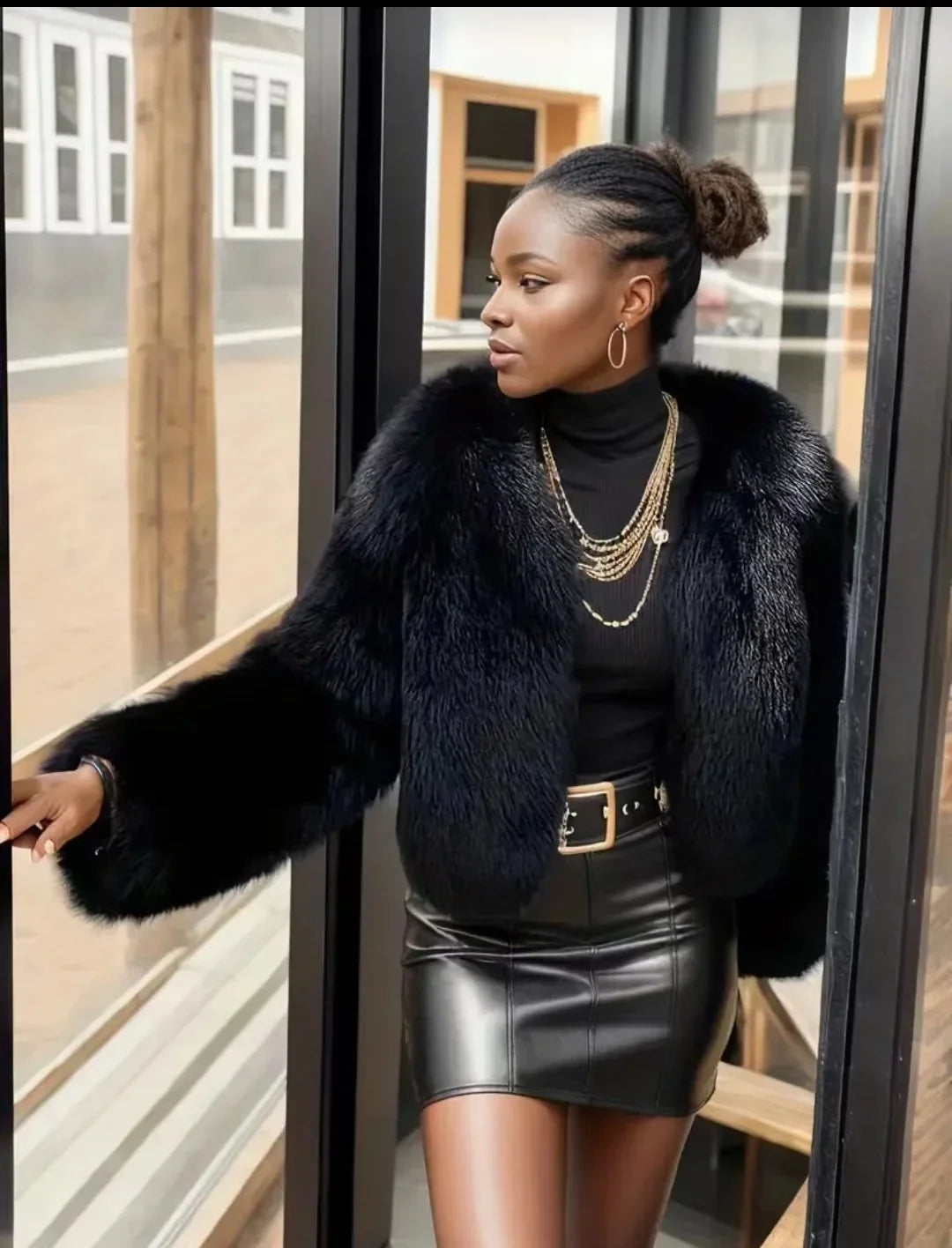 Women's Artisan Faux Fur Jacket | Warm & Elegant Outerwear