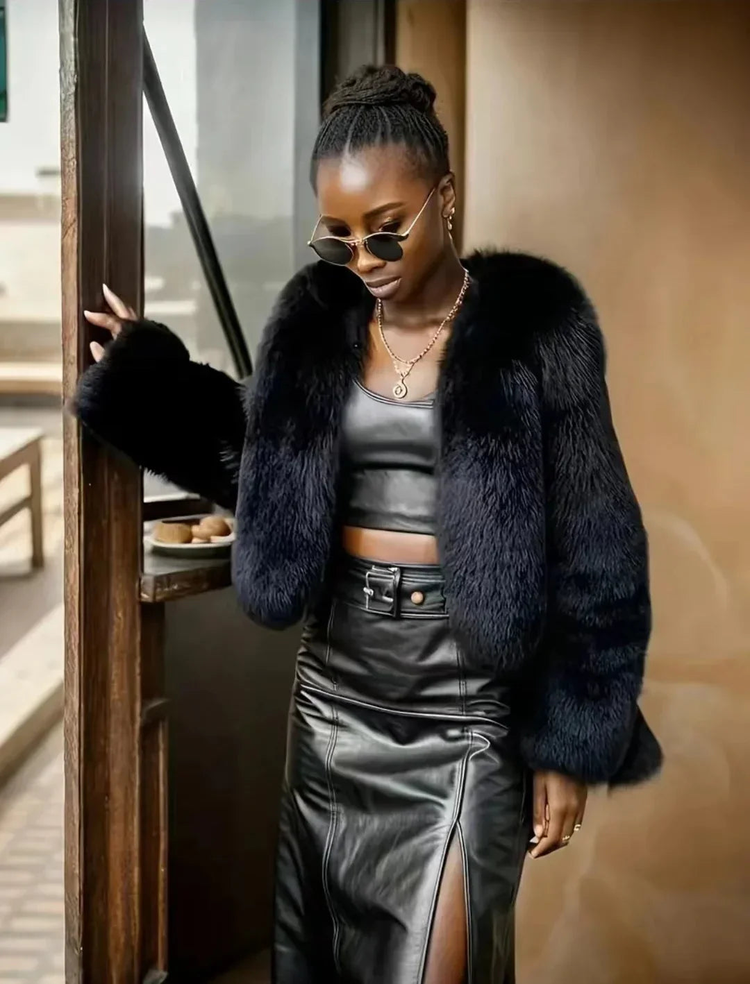 Women's Artisan Faux Fur Jacket | Warm & Elegant Outerwear