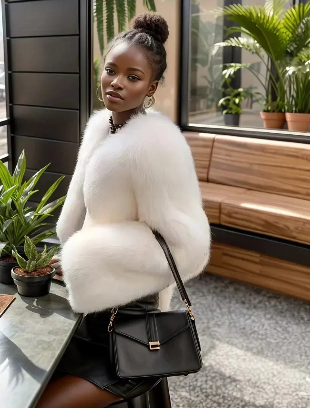 Women's Artisan Faux Fur Jacket | Warm & Elegant Outerwear