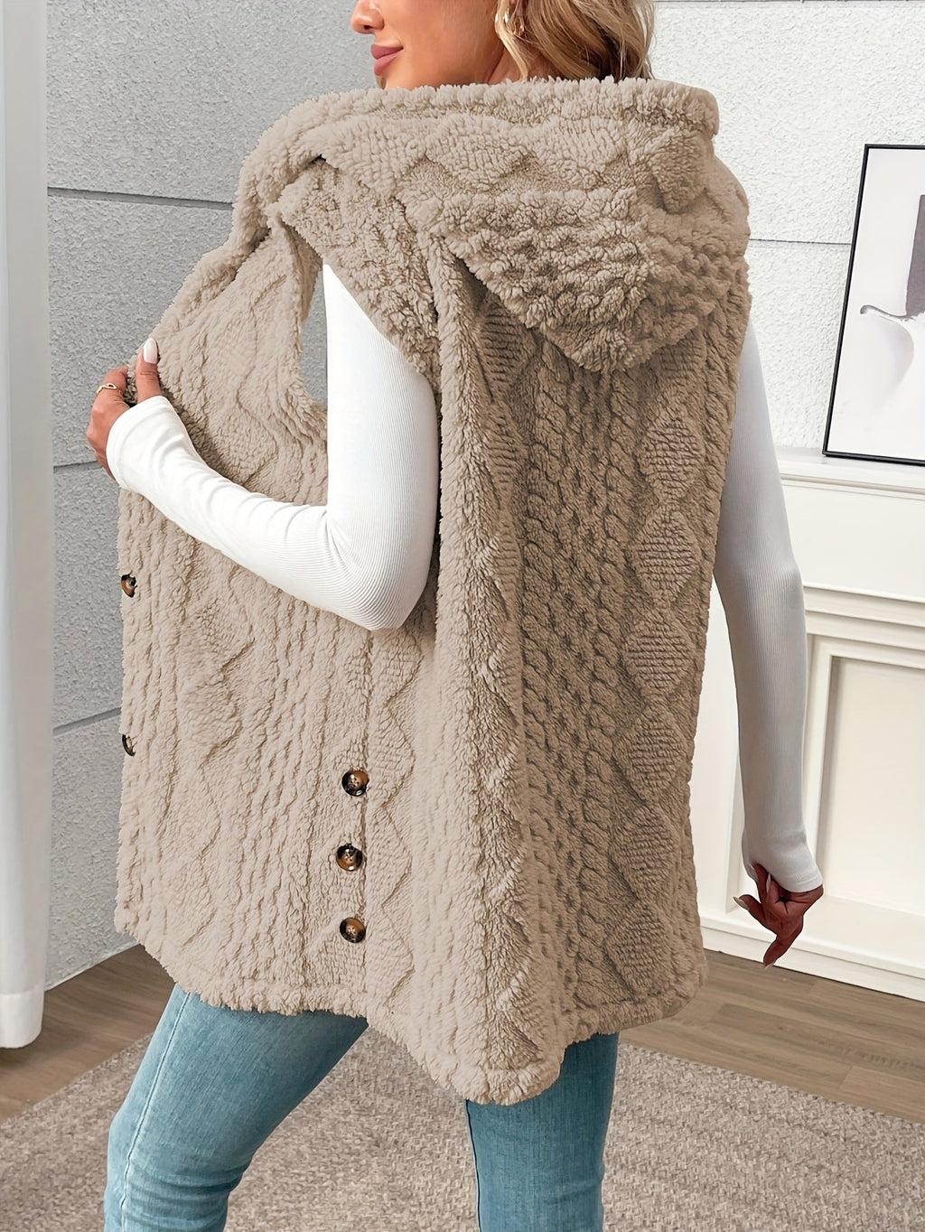 Women's Winter Cozy Hooded Sleeveless Vest – Padded Outerwear Gilet