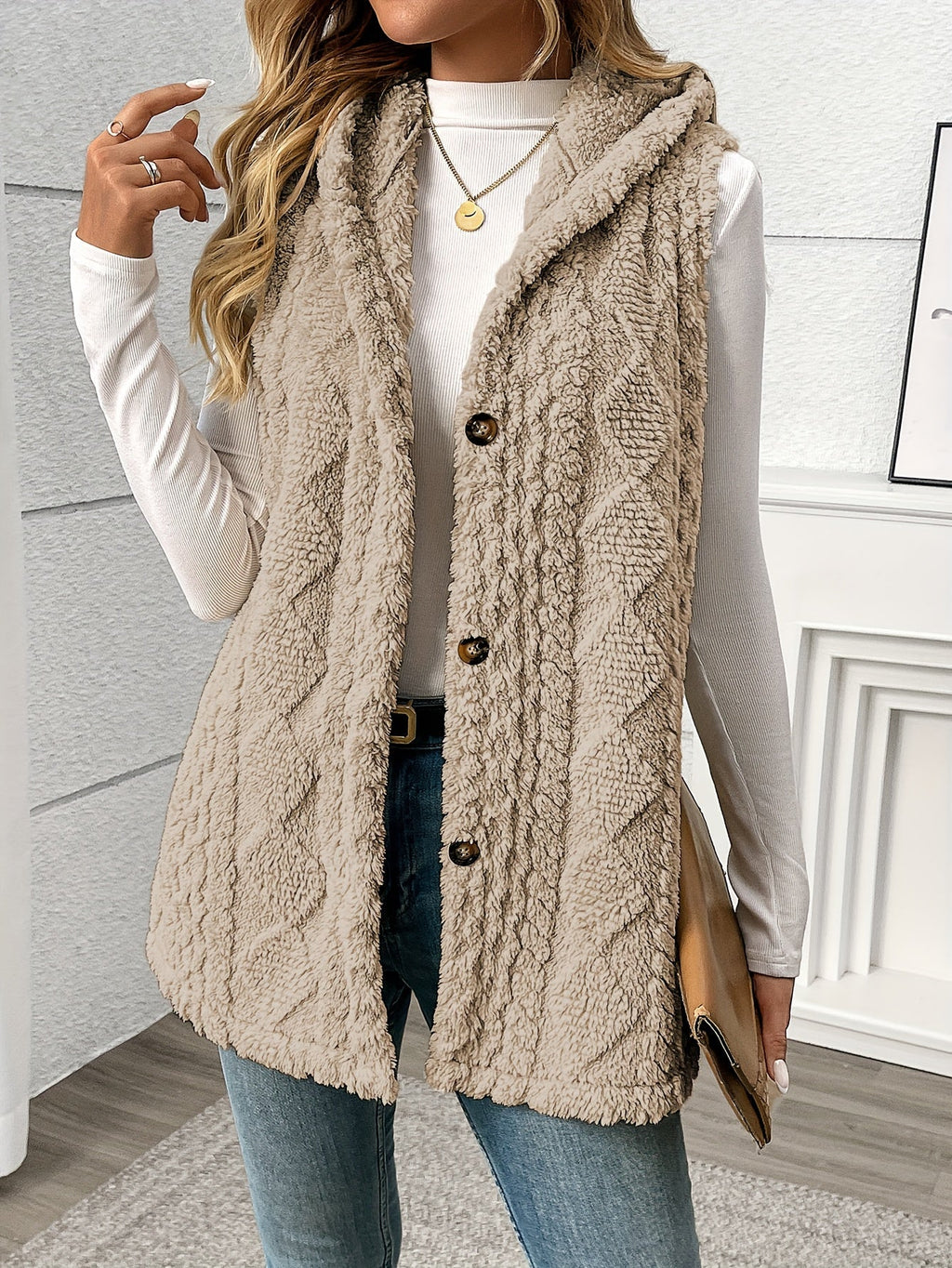 Women's Winter Cozy Hooded Sleeveless Vest – Padded Outerwear Gilet