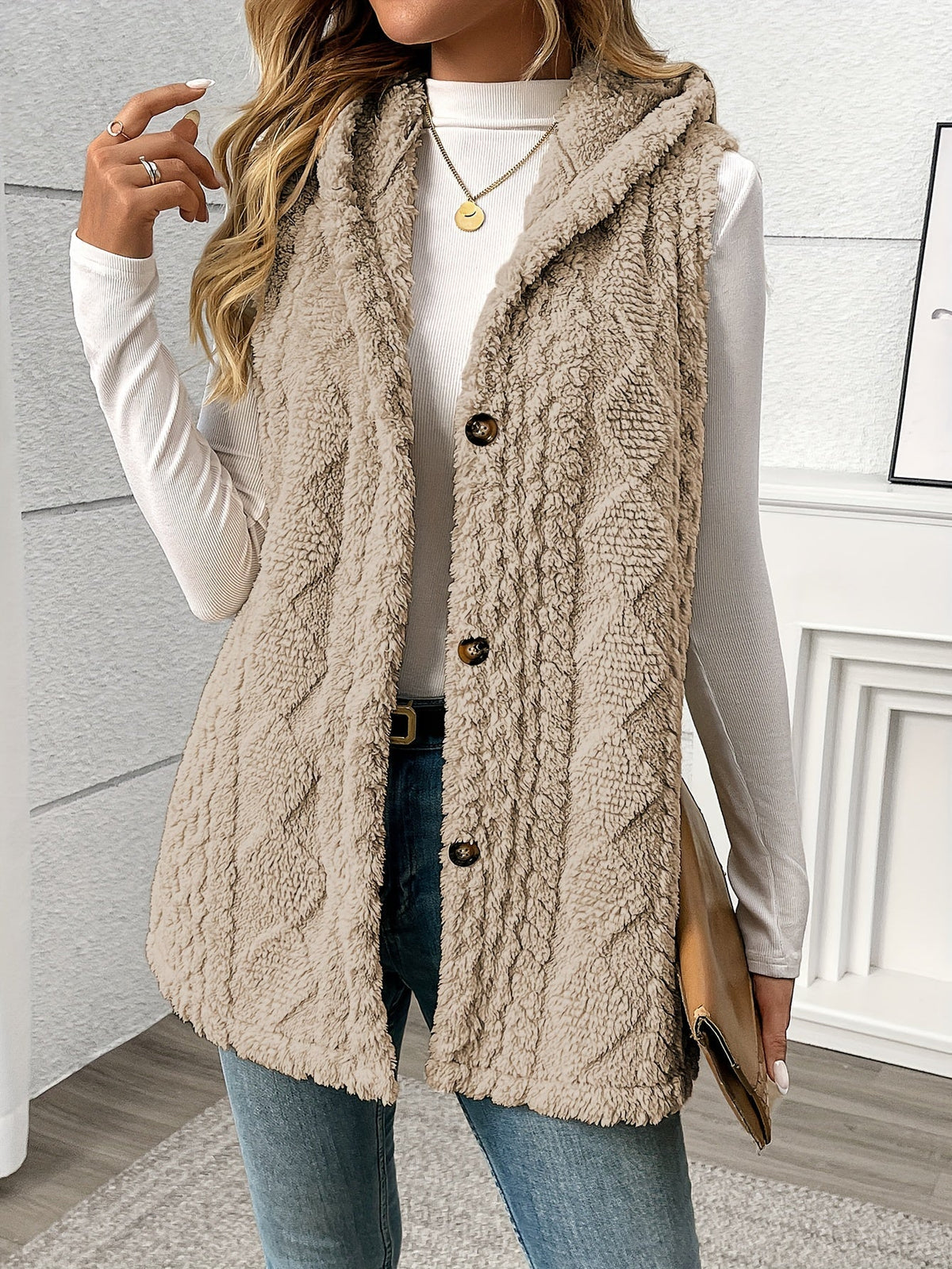 Women's Winter Cozy Hooded Sleeveless Vest – Padded Outerwear Gilet