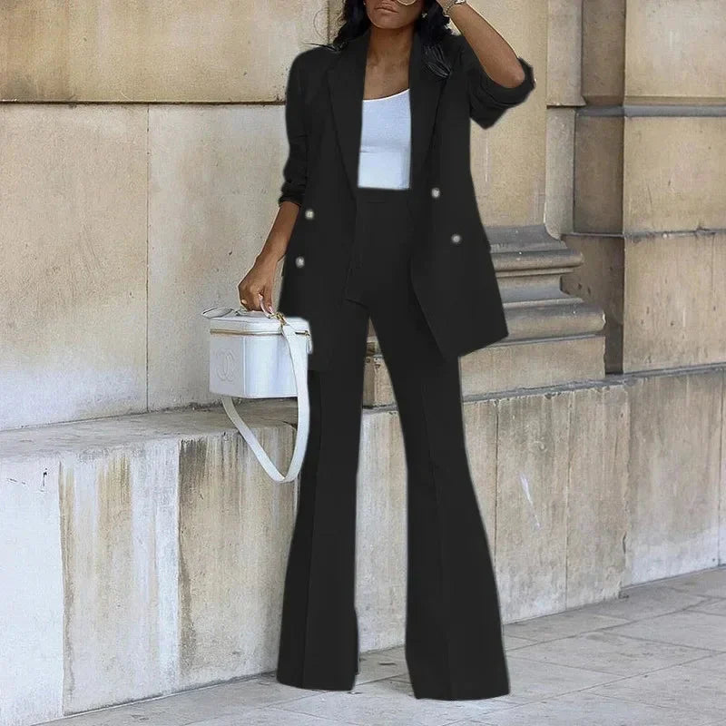 Women's Double-Breasted Suit Set | Allioon