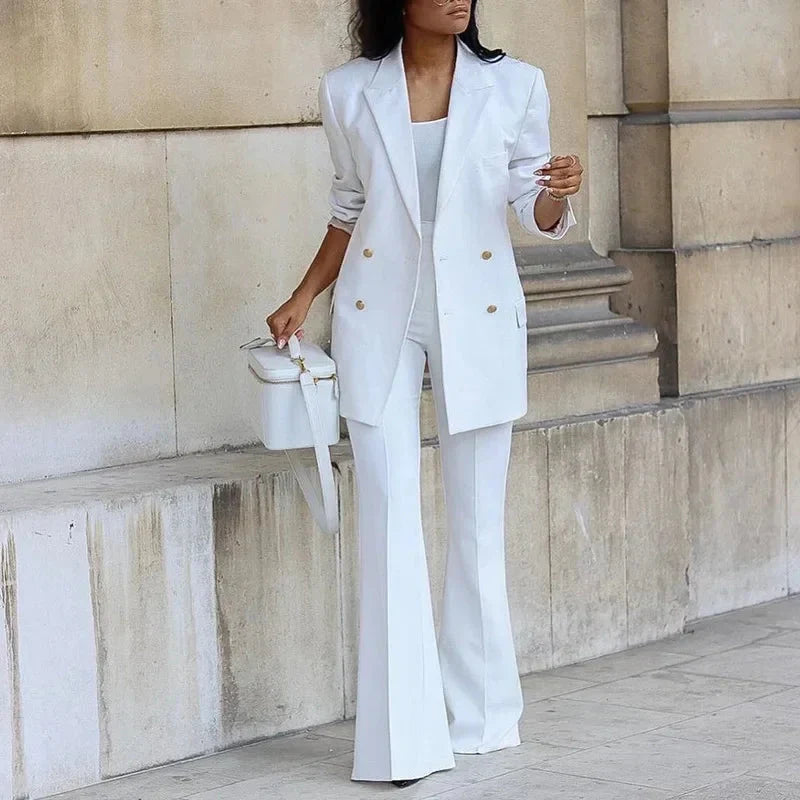 Women's Double-Breasted Suit Set | Allioon