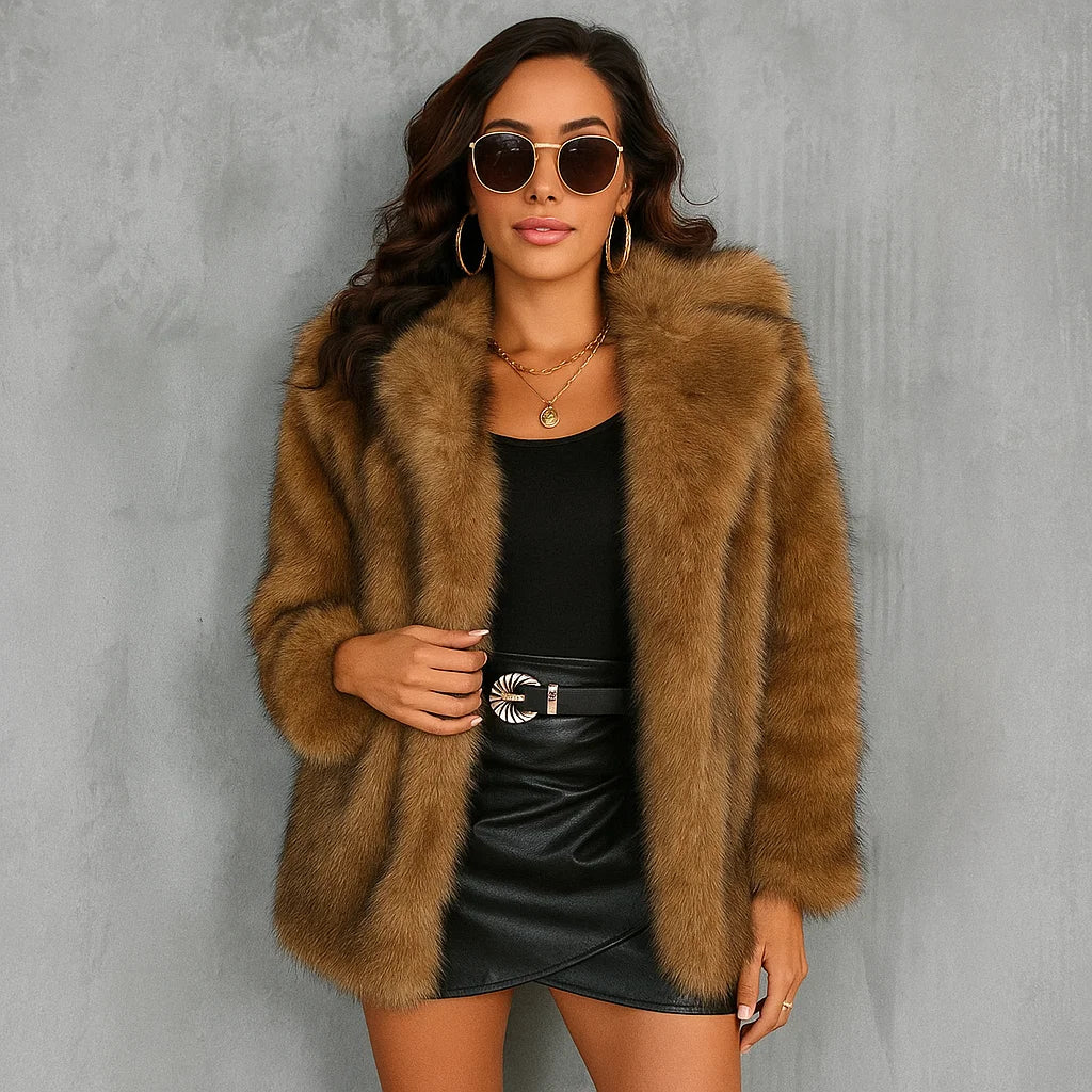 Women's Faux Fur Coat | Luxurious Winter Warmth