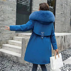Women's Hooded Faux-Fur Long Winter Coat | Longline Parka
