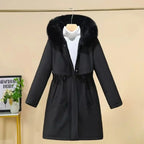 Women's Hooded Faux-Fur Long Winter Coat | Longline Parka