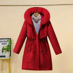 Women's Hooded Faux-Fur Long Winter Coat | Longline Parka