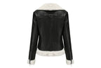 Women's Faux Leather Jacket | Warm Shearling Outerwear