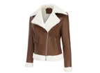Women's Faux Leather Jacket | Warm Shearling Outerwear