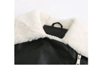Women's Faux Leather Jacket | Warm Shearling Outerwear
