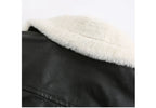 Women's Faux Leather Jacket | Warm Shearling Outerwear