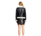 Women's Faux Leather Jacket | Warm Shearling Outerwear