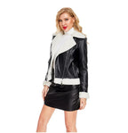 Women's Faux Leather Jacket | Warm Shearling Outerwear