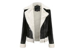Women's Faux Leather Jacket | Warm Shearling Outerwear