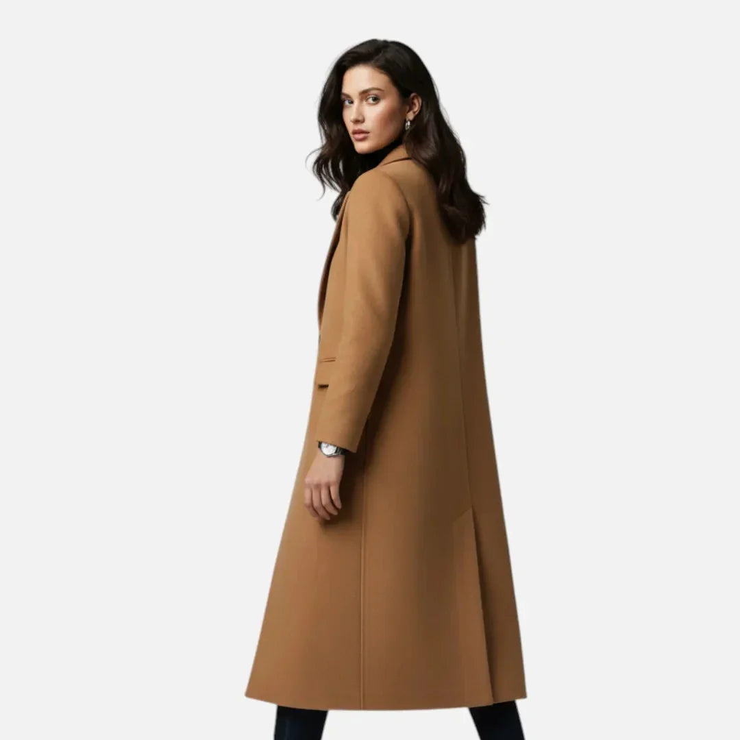 Women's Wool-Blend Long Overcoat | Tailored Winter Coat