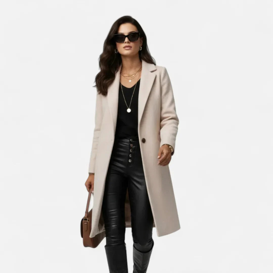 Women's Wool-Blend Long Overcoat | Tailored Winter Coat