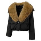 Women's Puffer Jacket | Warm Fur Collar Coat