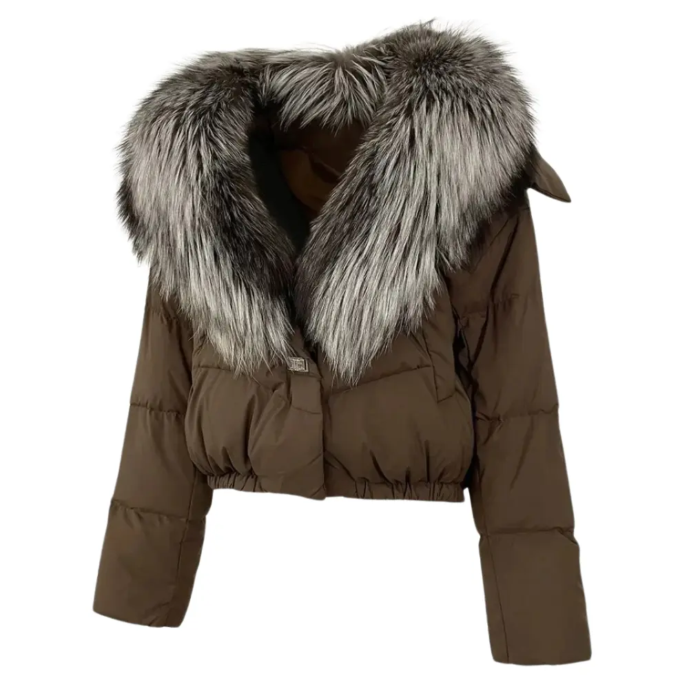 Women's Puffer Jacket | Warm Fur Collar Coat