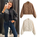 Women's Quilted Bomber Jacket | Cozy Outerwear