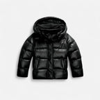 Women's Shiny Hooded Puffer Jacket | Slim Fit Short Coat