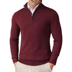 Men’s Cotton Blend Quarter Zip Sweater – Casual Jumper