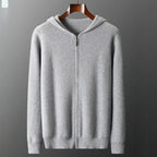 Men's Full-Zip Cashmere Cardigan – Luxury Knit Sweater Jacket