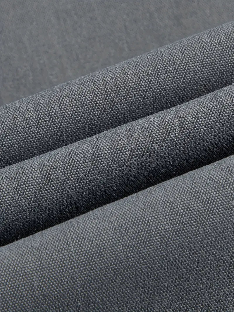 Close-up of gray fabric with a textured surface