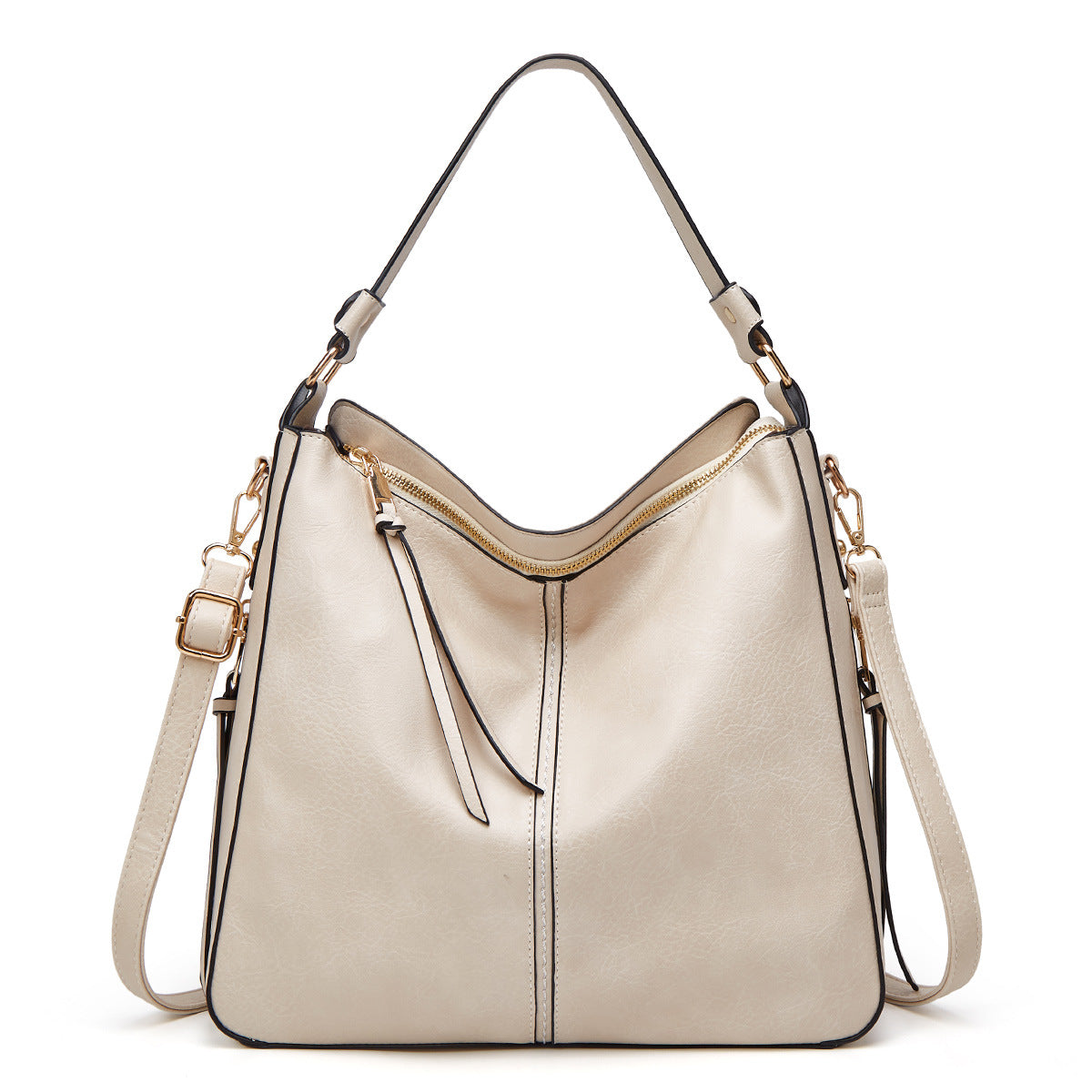 Zipper Bucket Messenger Bag