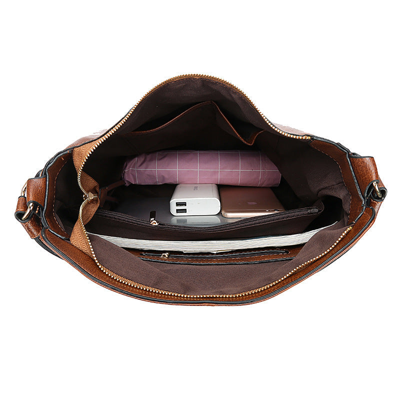 Zipper Bucket Messenger Bag