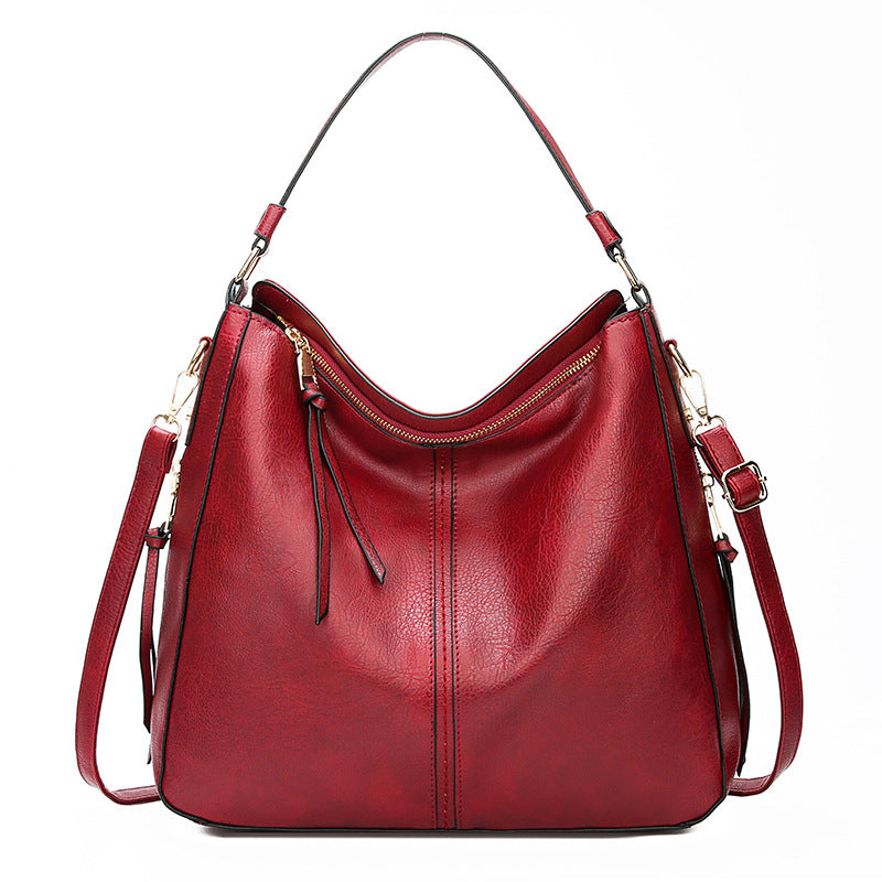 Zipper Bucket Messenger Bag