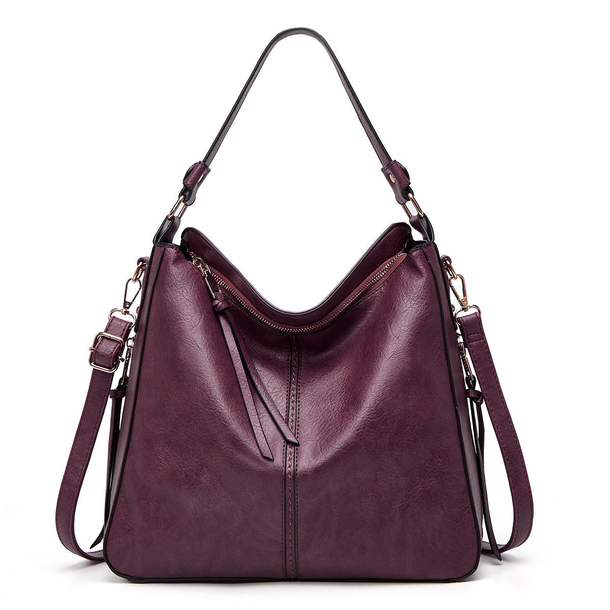 Zipper Bucket Messenger Bag