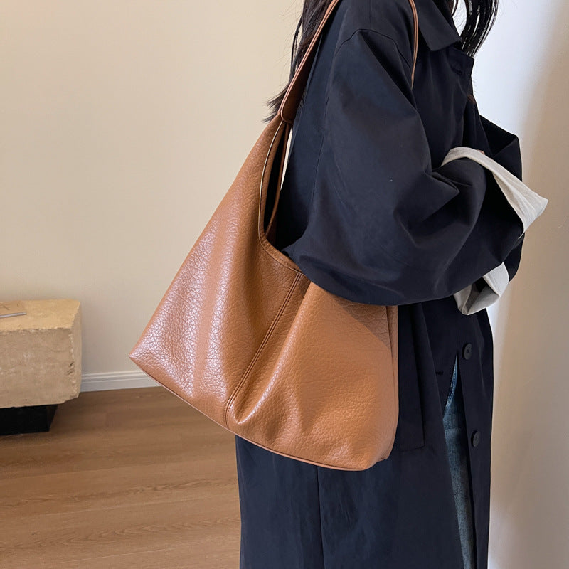 Women’s Large PU Leather Handbag & Wallet Set