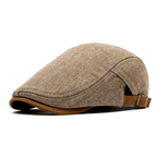 Men’s Herringbone Flat Cap – Classic Vintage Hat