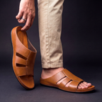 Men’s Leather Sandals – Adjustable Casual Summer Shoes