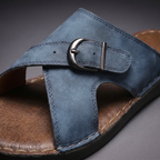 Men’s Leather Slide Sandals – Open Toe Summer Shoes