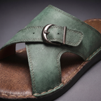 Men’s Leather Slide Sandals – Open Toe Summer Shoes