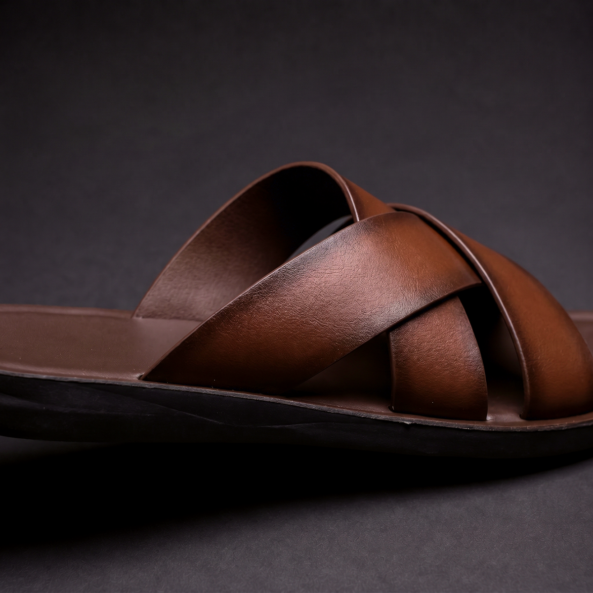 Men’s Leather Cross Sandals – Adjustable Summer Shoes