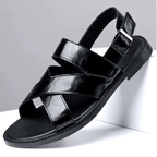 Men’s Leather Sandals – Classic Adjustable Summer Shoes