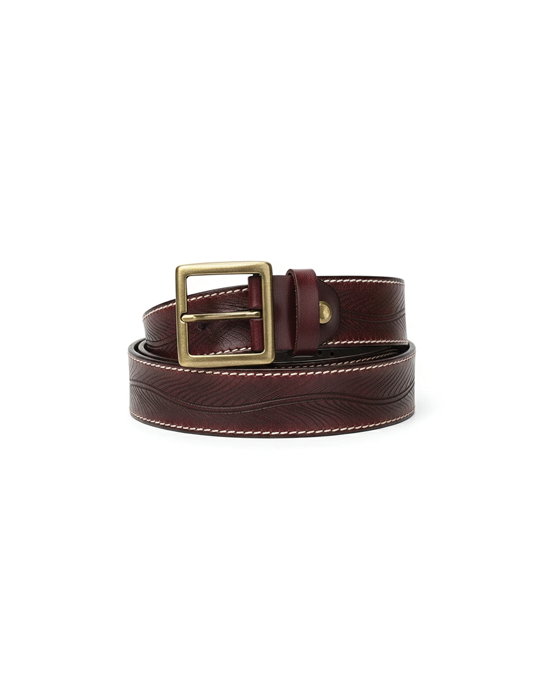 Men's Cowhide Leather Belt Classic Dress Casual Buckle