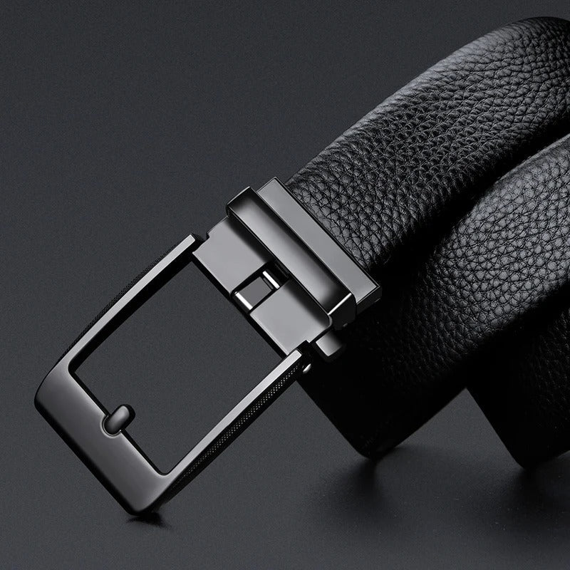 Men's Cowhide Leather Belt | Durable Buckle